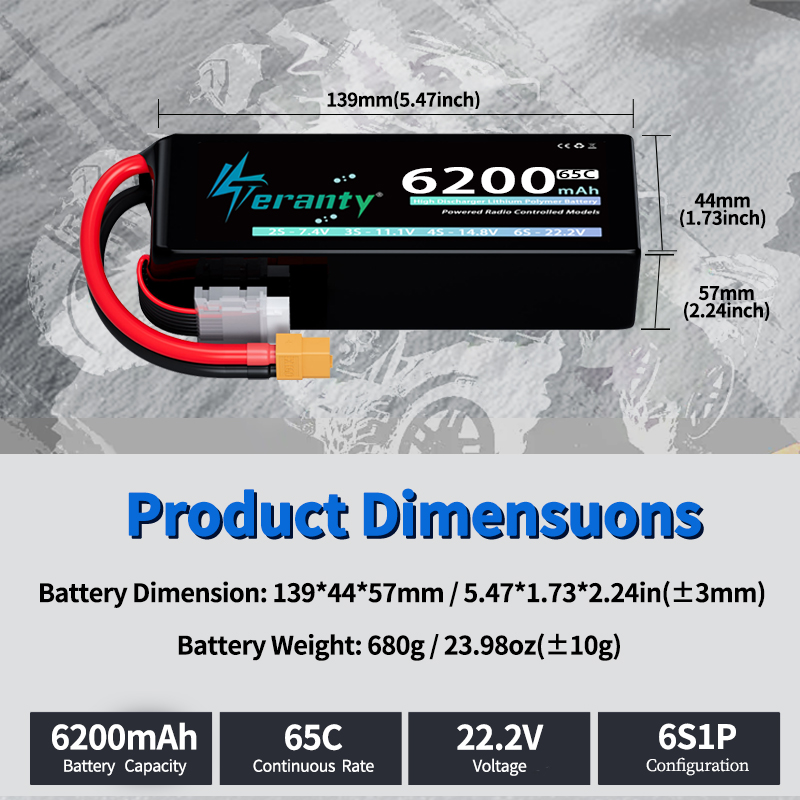 Bateria Lipo TERANTY 6S 6200mA - Drone Racing Battery avaliação e preço